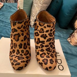 Aldo animal print booties